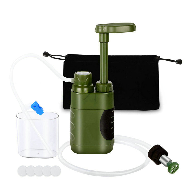 3-Stage Portable Water Filter Pump — 0.01 Micron