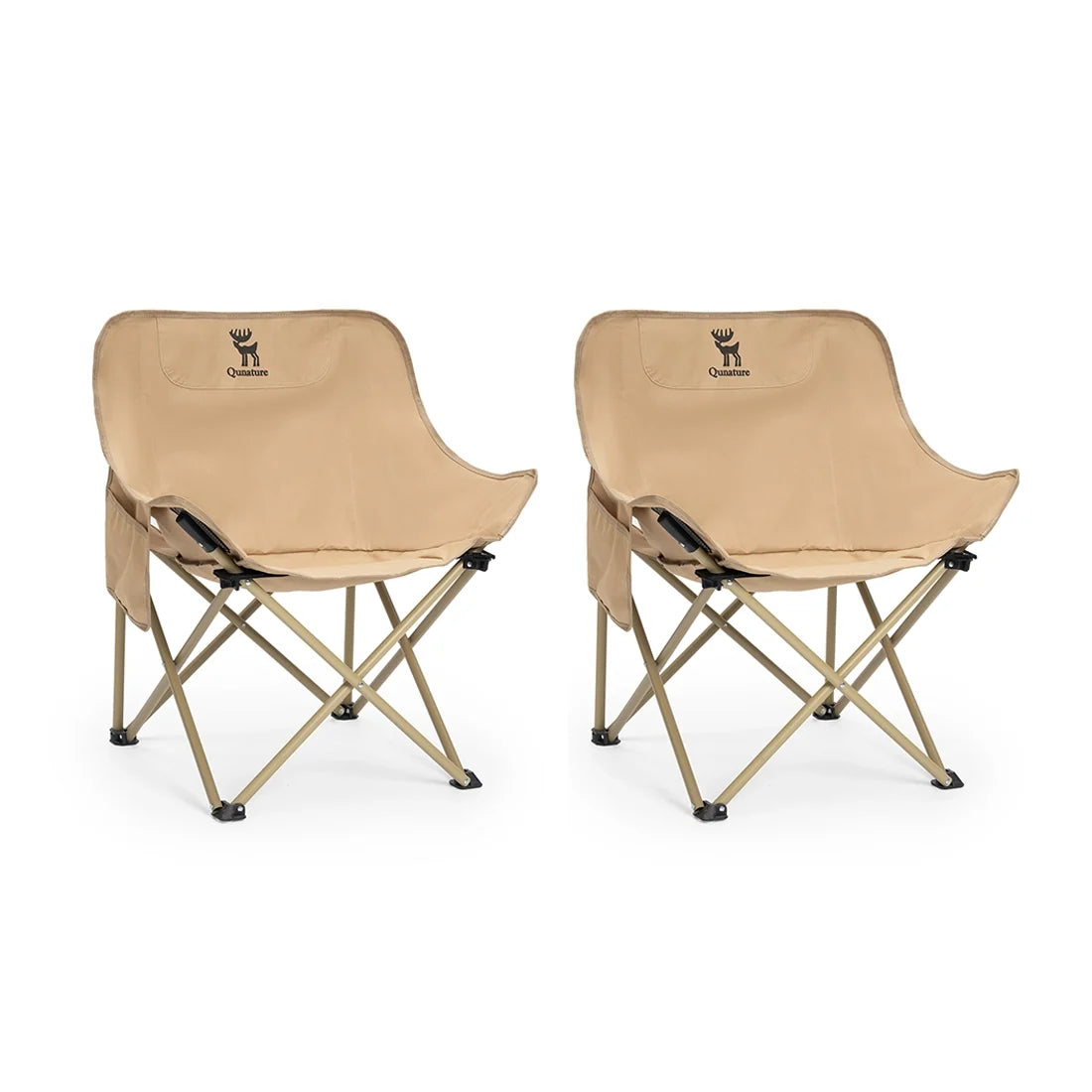 Folding Carbon Steel Camping Chair — Adult & Kids Sizes