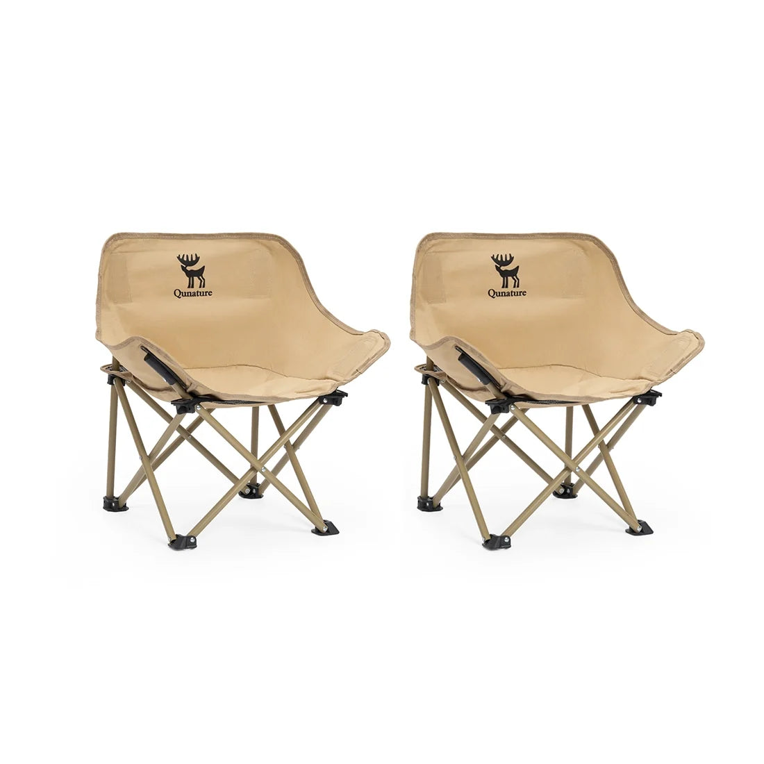 Folding Carbon Steel Camping Chair — Adult & Kids Sizes
