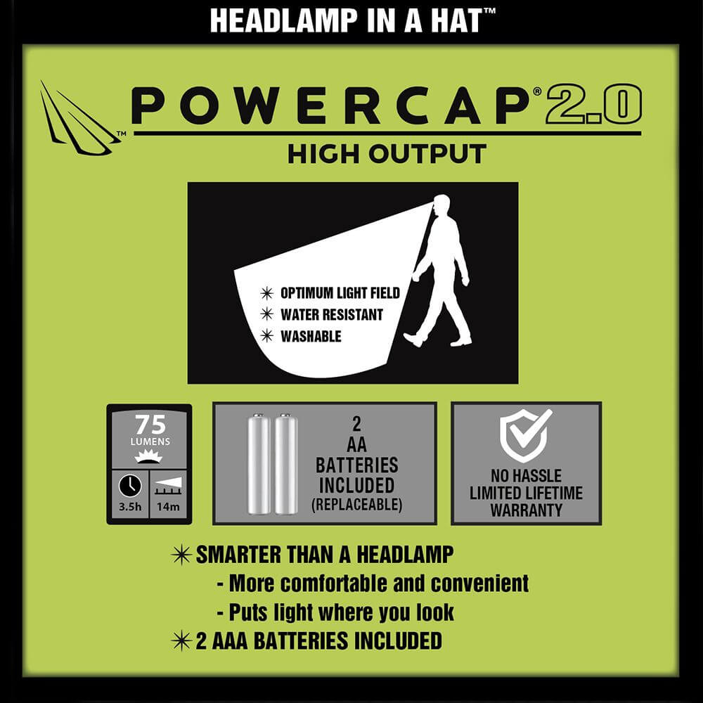 POWERCAP 2.0 fleece LED headlamp beanie