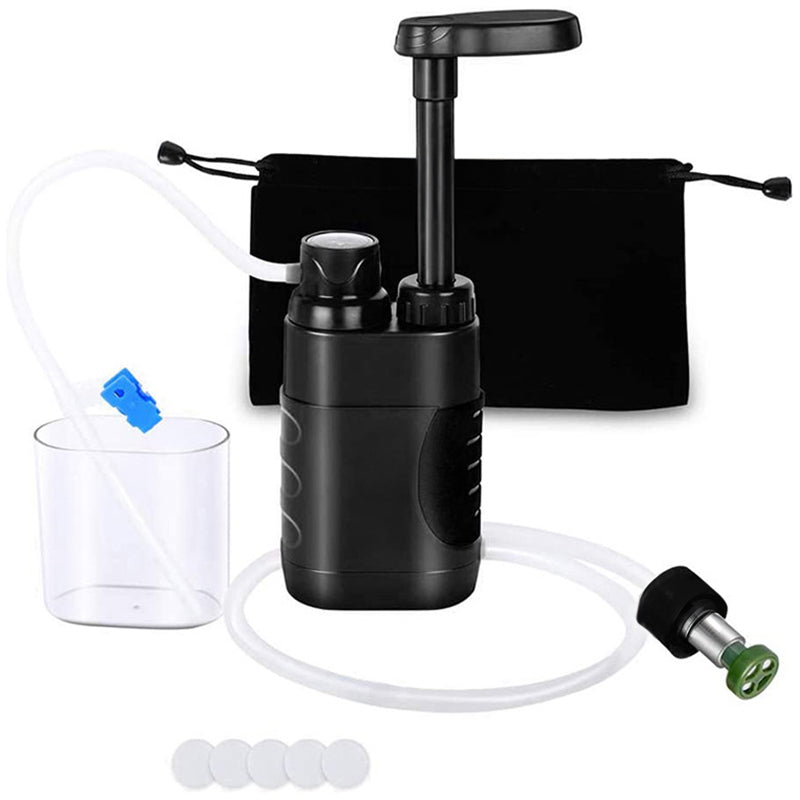 3-Stage Portable Water Filter Pump — 0.01 Micron