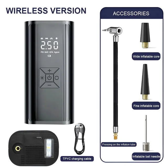 6000mAh cordless tire inflator