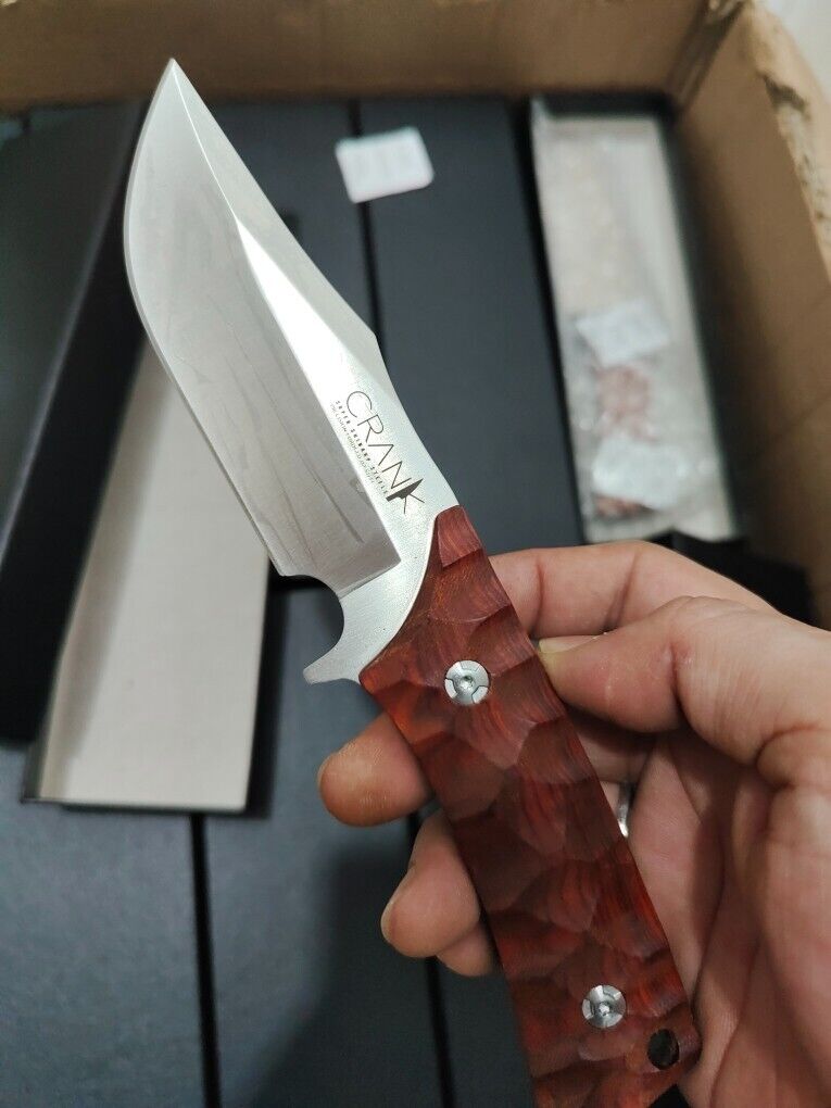 D2 Steel Fixed Blade Hunting Knife with Leather Sheath