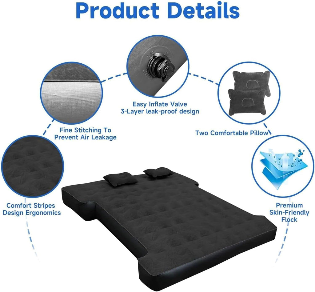 Full-Size Truck Bed Air Mattress — Fits 5.5–5.8 ft Beds