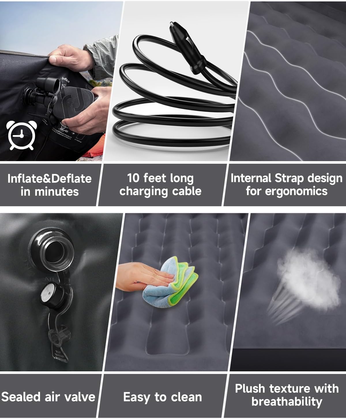 Umbrauto Wide Back Seat Car Air Mattress for SUV, Truck & Van