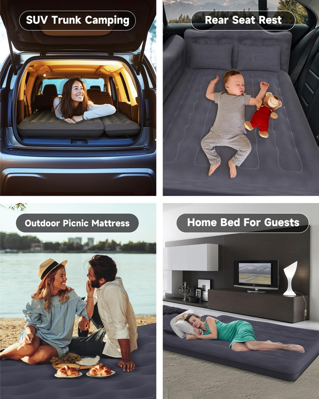 Umbrauto Wide Back Seat Car Air Mattress for SUV, Truck & Van