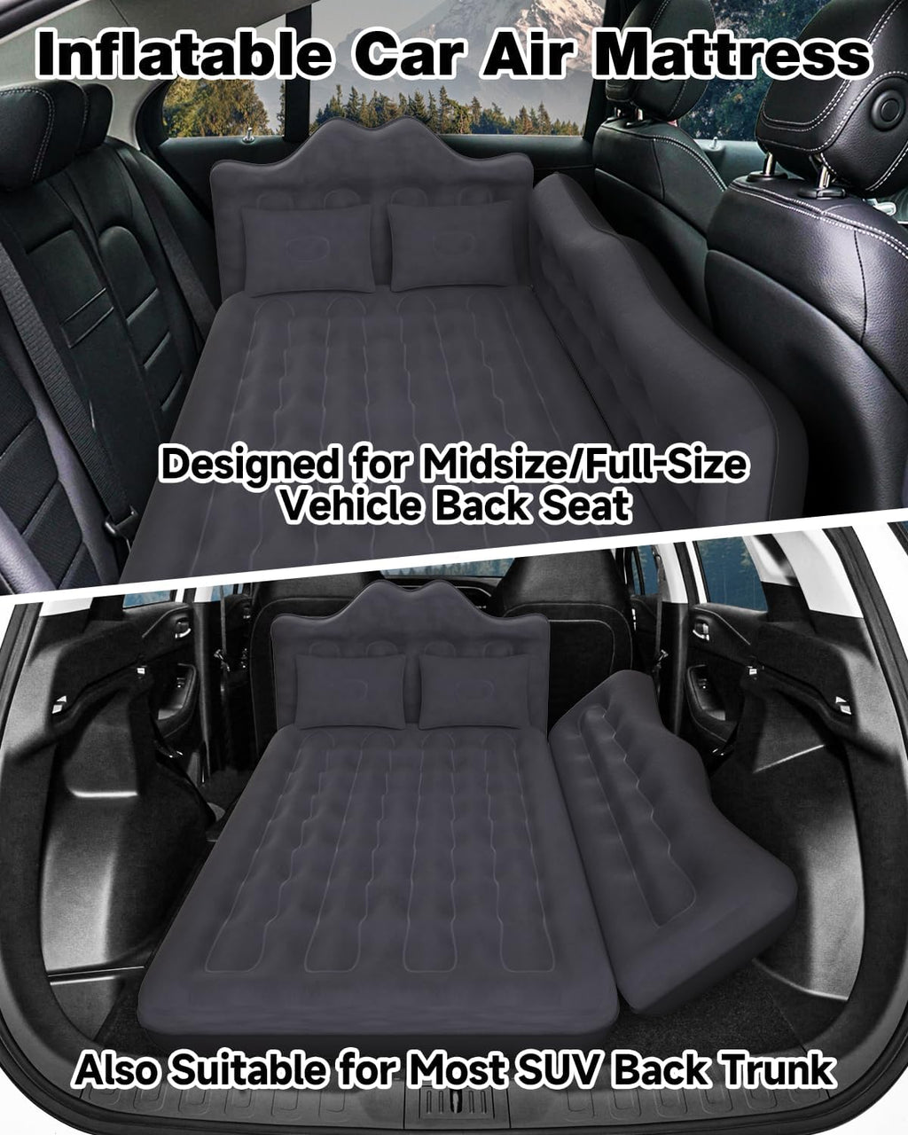 Umbrauto Wide Back Seat Car Air Mattress for SUV, Truck & Van