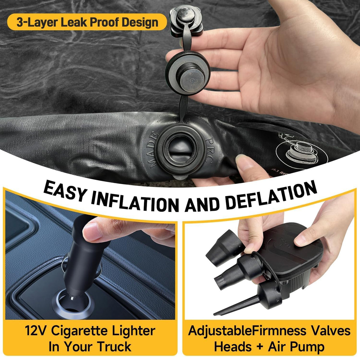 Full-Size Truck Bed Air Mattress — Fits 5.5–5.8 ft Beds