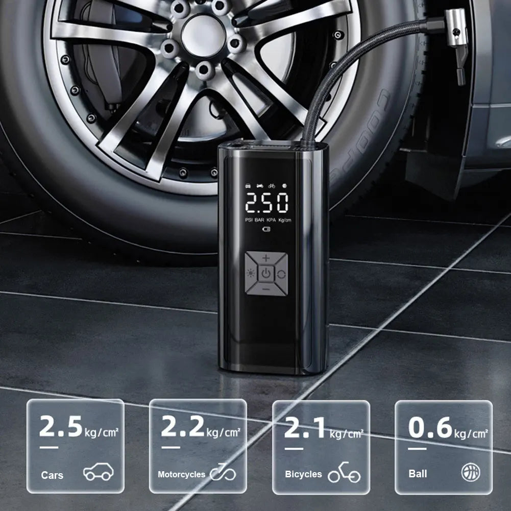 6000mAh cordless tire inflator
