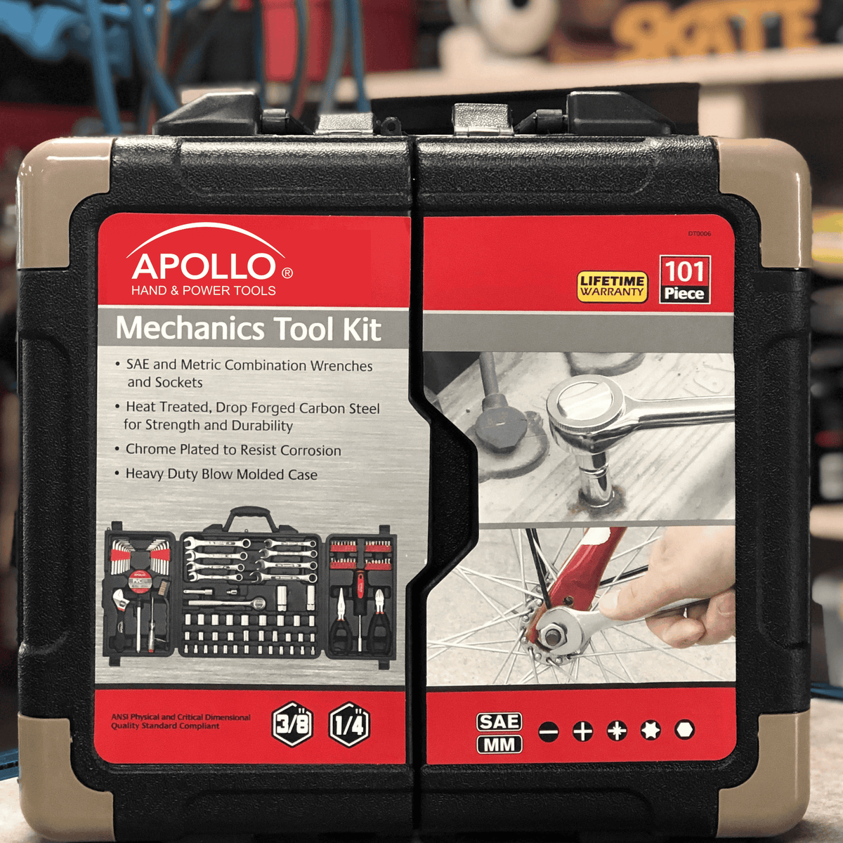 Apollo 101-Piece Mechanic Tool Set for Car, Truck & Roadside Repairs