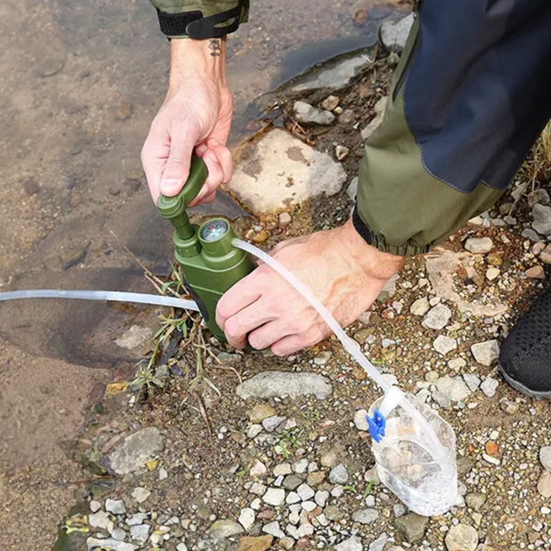 3-Stage Portable Water Filter Pump — 0.01 Micron