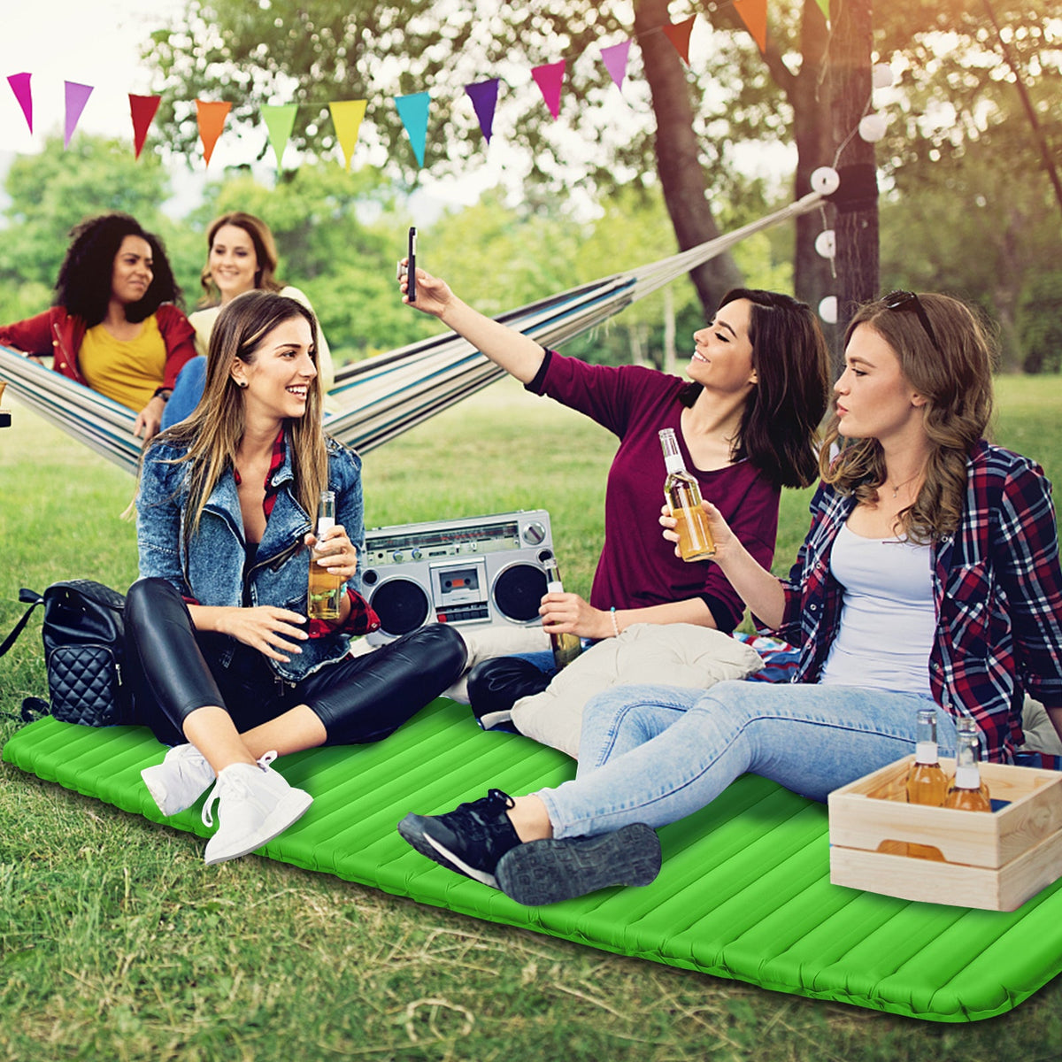 3-Inch Thick Inflatable Waterproof Sleeping Pad