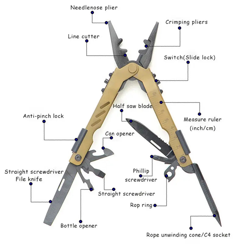 Stainless Steel Multitool Pliers