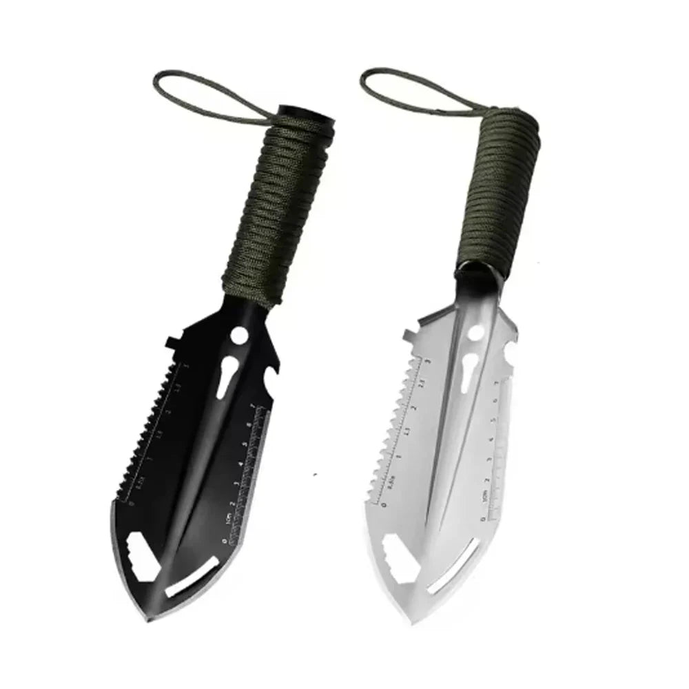 6-in-1 Folding Survival Shovel – Multitool Camping Shovel with Pick and Saw