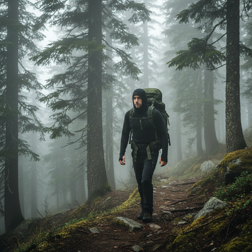 Alpine hike lifestyle shot