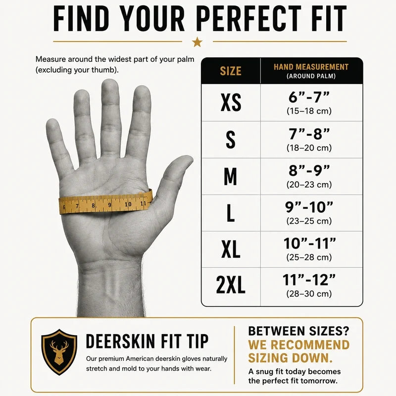 Legendary USA fingerless deerskin leather gloves