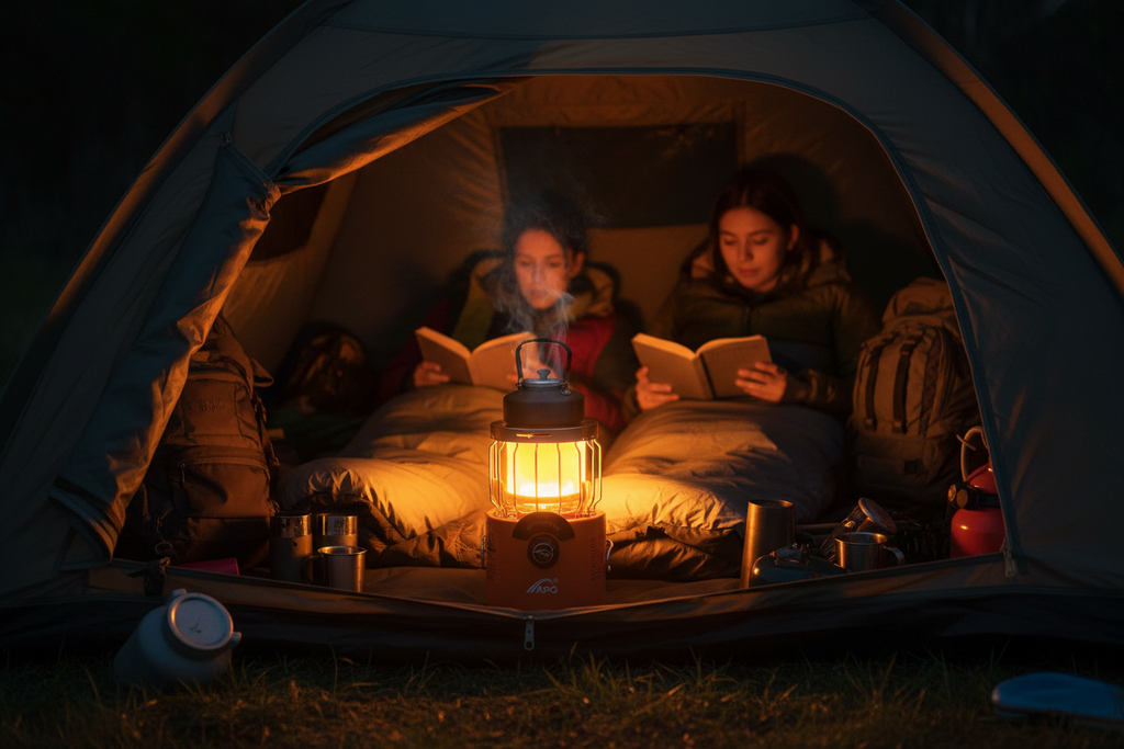 2000W 2 In 1 Camping Stove Tent Heater Outdoor Gas Stove Portable Backpacking Stove with 3 Modes 360° Radiant Heating for Camping Hiking Picnic BBQ