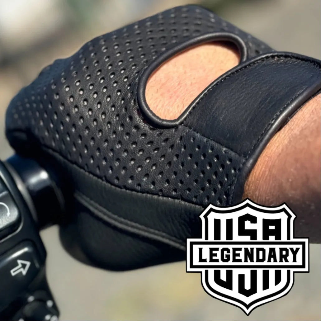 Legendary USA fingerless deerskin leather gloves