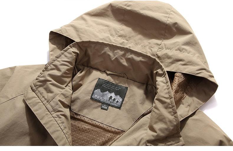 Men's Lightweight Waterproof Hooded Windbreaker