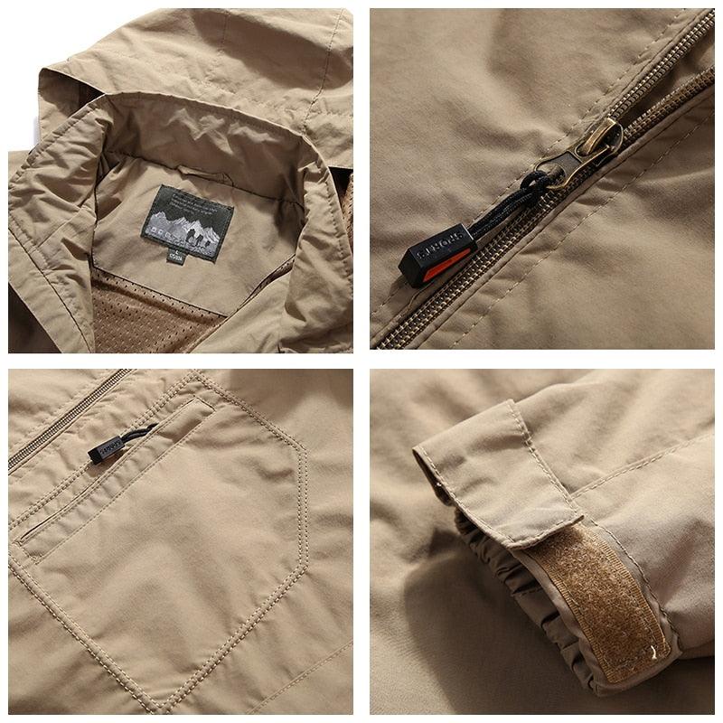 Men's Lightweight Waterproof Hooded Windbreaker