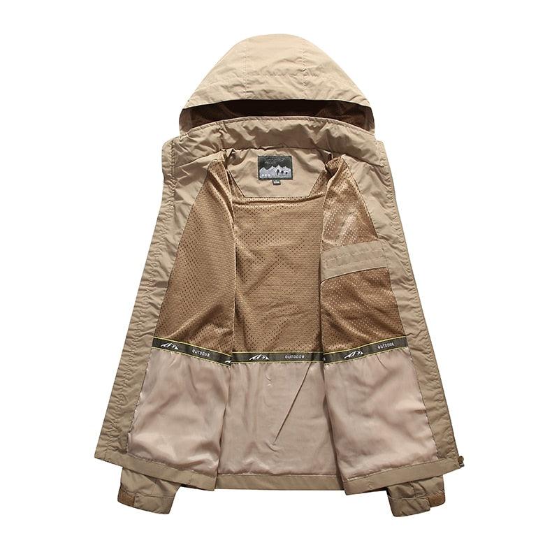 Men's Lightweight Waterproof Hooded Windbreaker