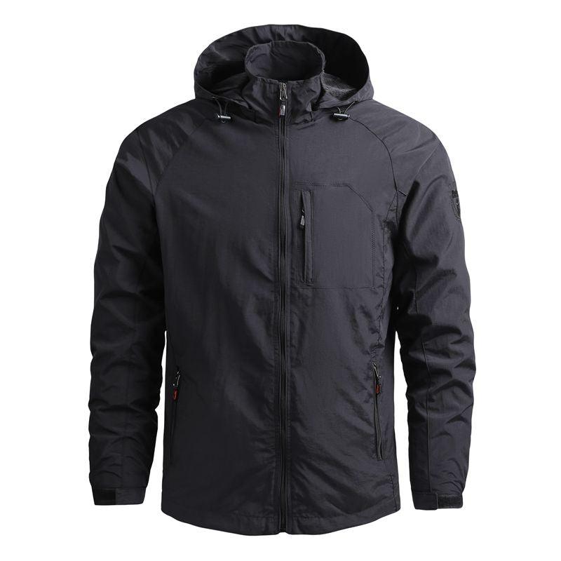 Men's Lightweight Waterproof Hooded Windbreaker
