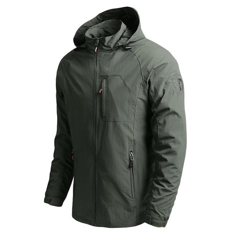 Men's Lightweight Waterproof Hooded Windbreaker