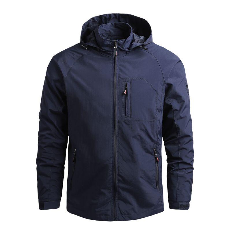Men's Lightweight Waterproof Hooded Windbreaker