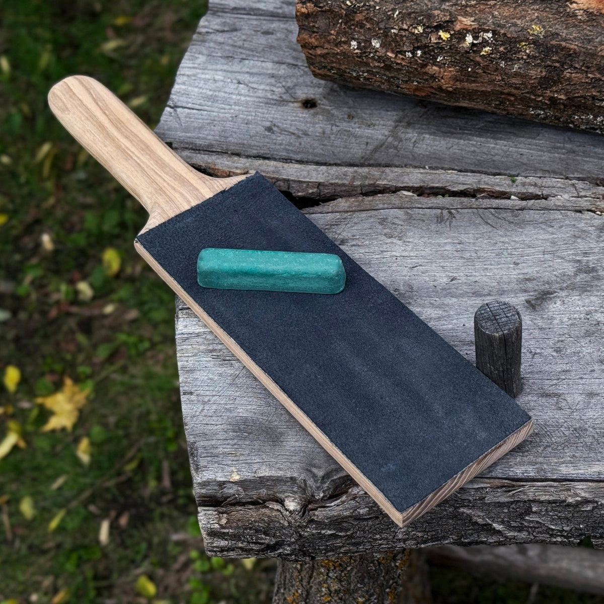 Sharky Leather Strop with Polishing Compound