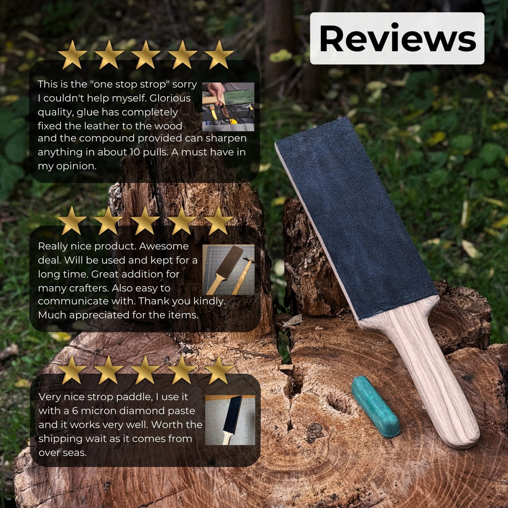 Sharky Leather Strop with Polishing Compound