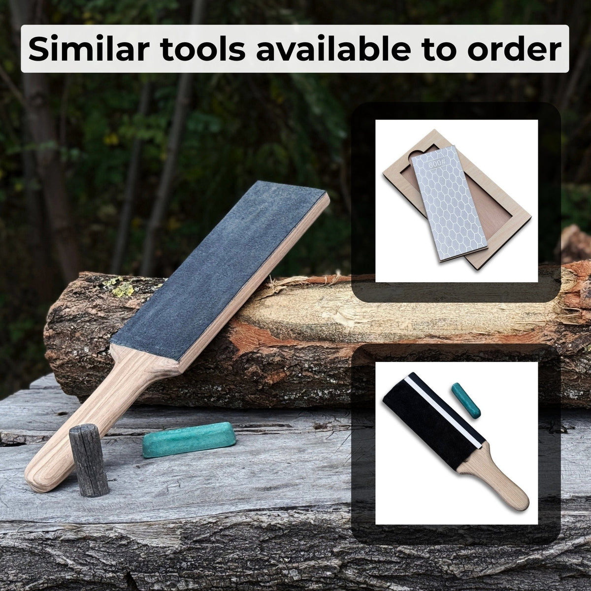 Sharky Leather Strop with Polishing Compound