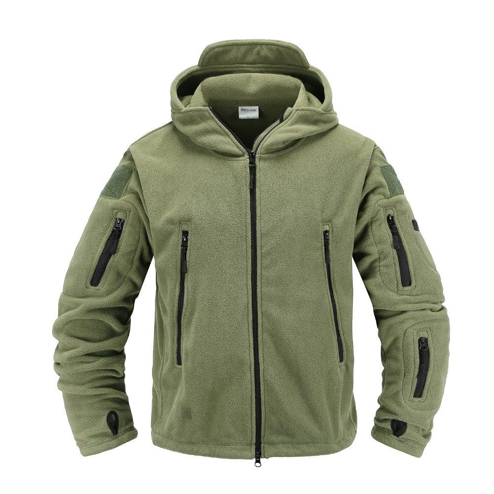 Men's Hooded Thermal Tactical Fleece Jacket
