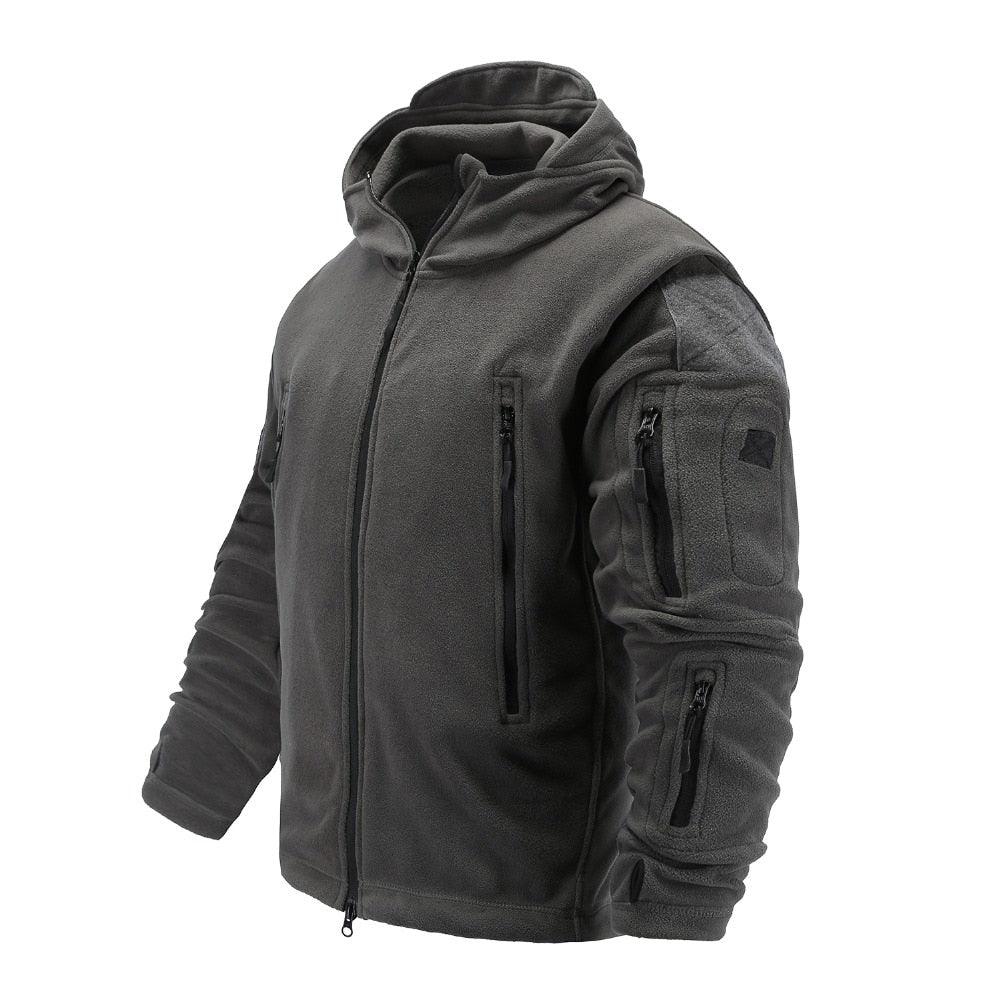 Men's Hooded Thermal Tactical Fleece Jacket