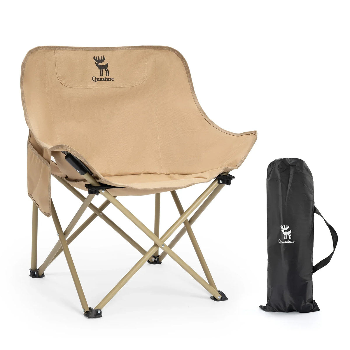 Folding Carbon Steel Camping Chair — Adult & Kids Sizes