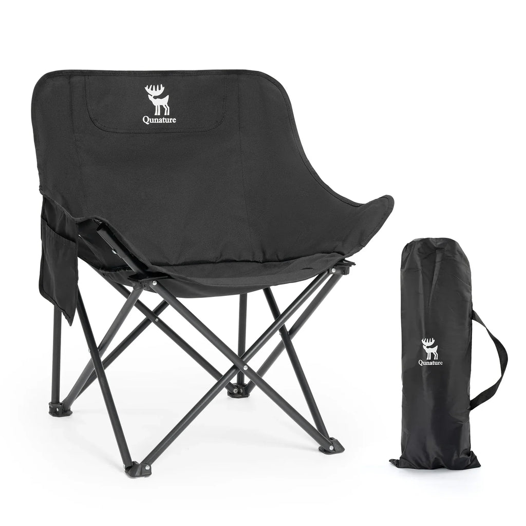 Folding Carbon Steel Camping Chair — Adult & Kids Sizes
