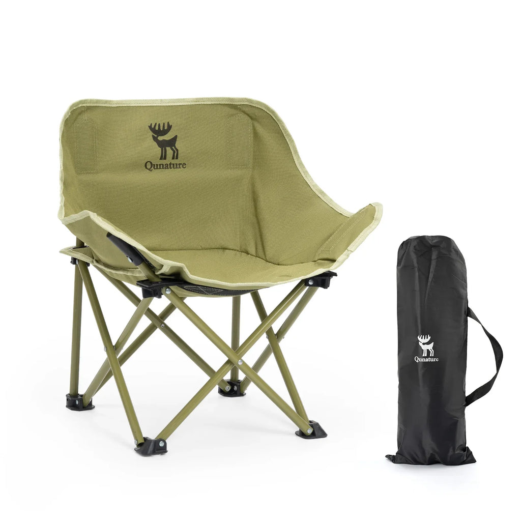 Folding Carbon Steel Camping Chair — Adult & Kids Sizes