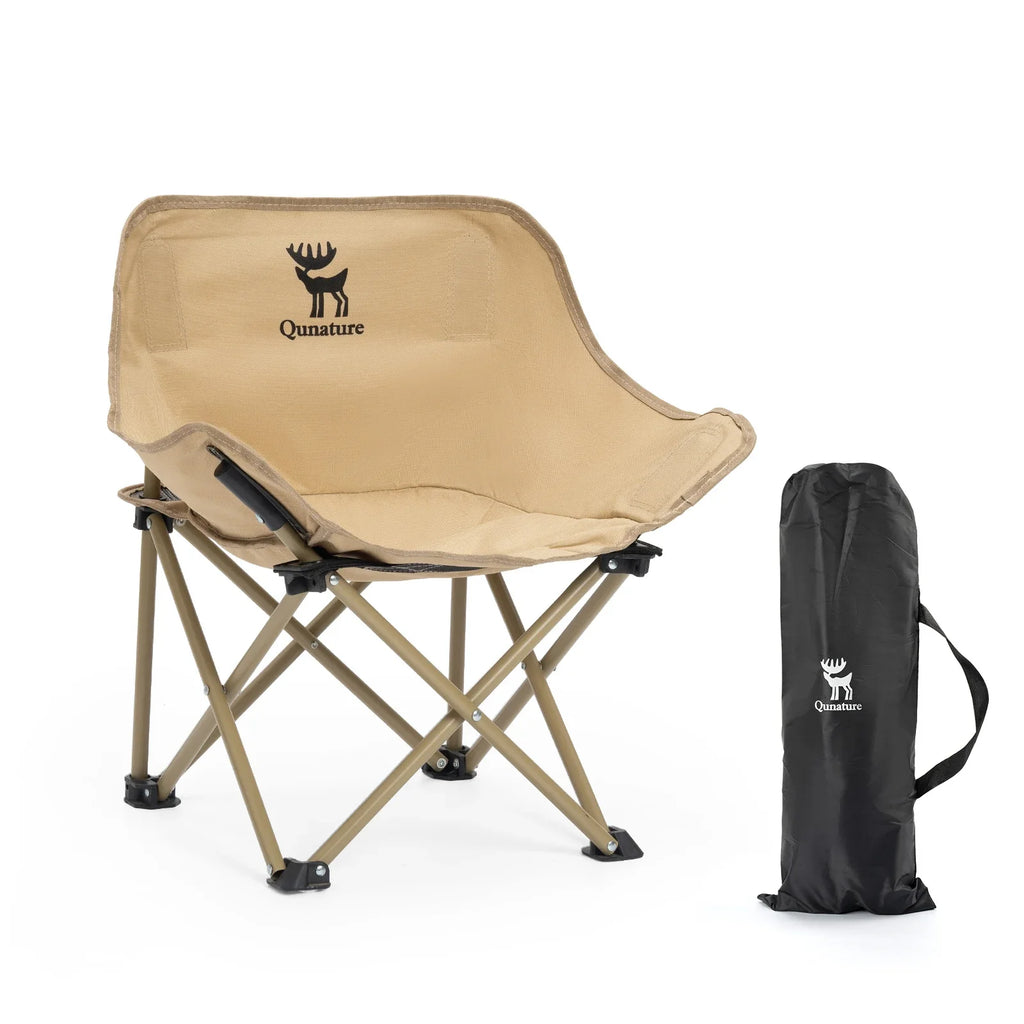 Folding Carbon Steel Camping Chair — Adult & Kids Sizes