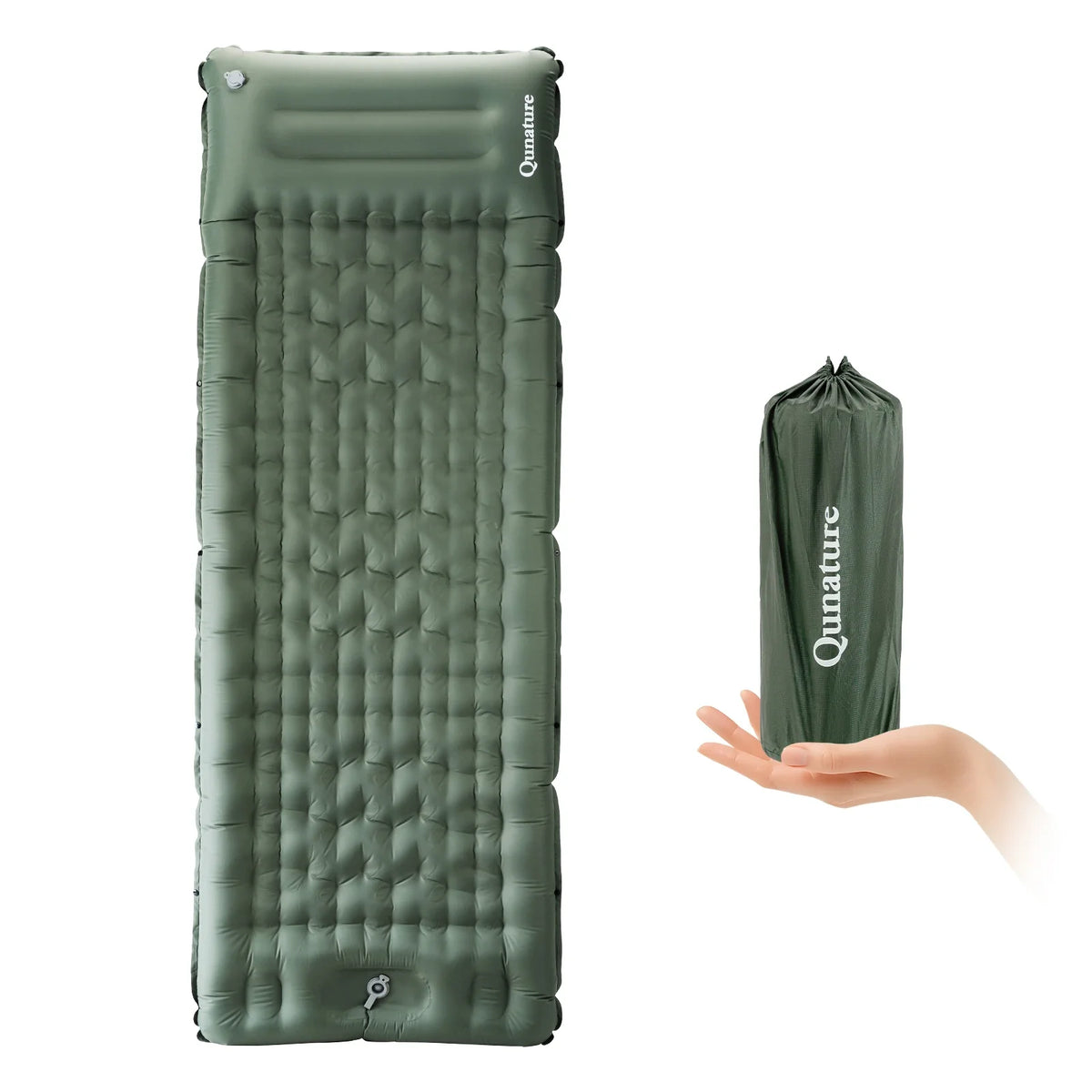 Ultralight Inflatable Sleeping Pad with Built-in Pillow