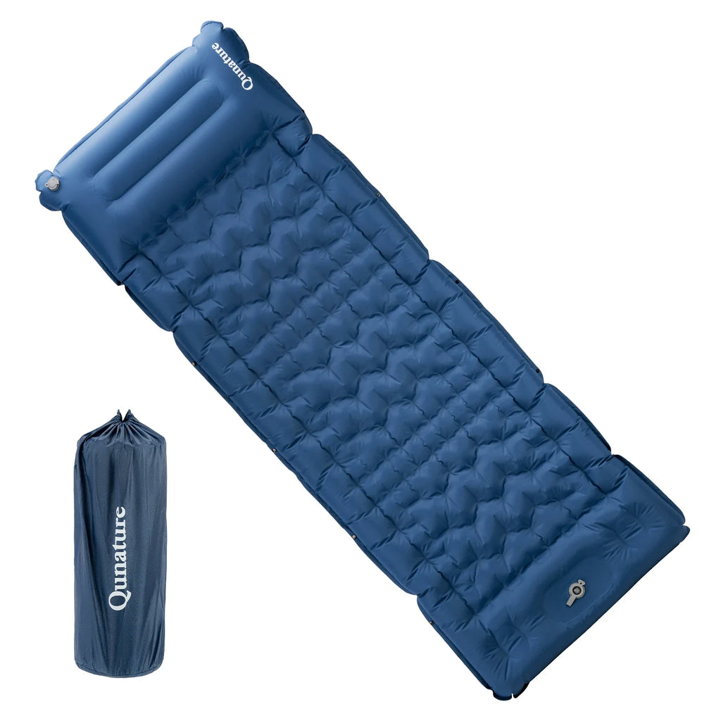 Ultralight Inflatable Sleeping Pad with Built-in Pillow
