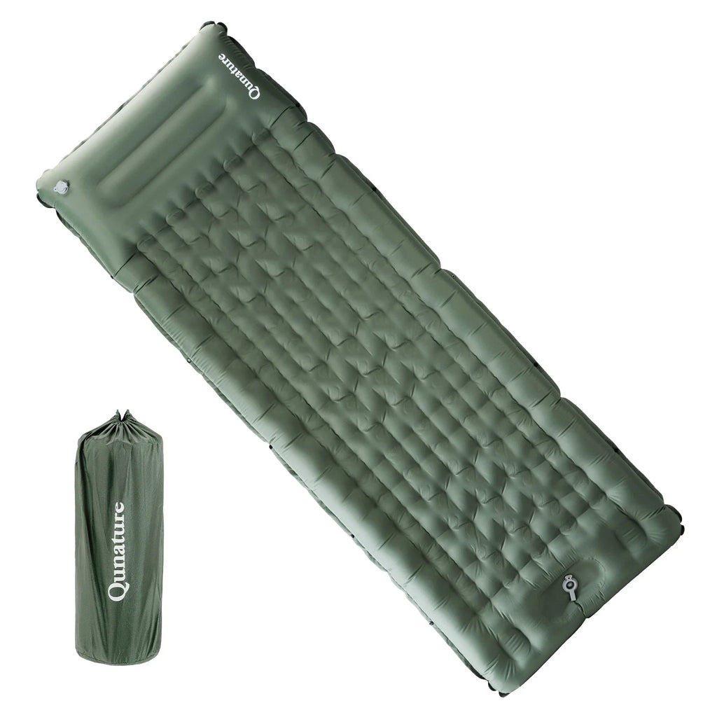 Ultralight Inflatable Sleeping Pad with Built-in Pillow