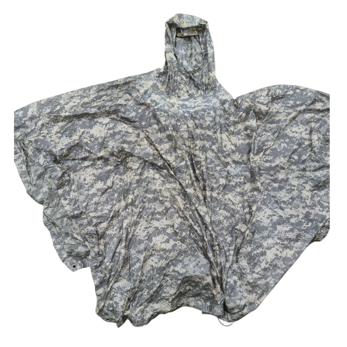 Genuine USGI Wet Weather Poncho — ACU/UCP Rain Gear & Shelter