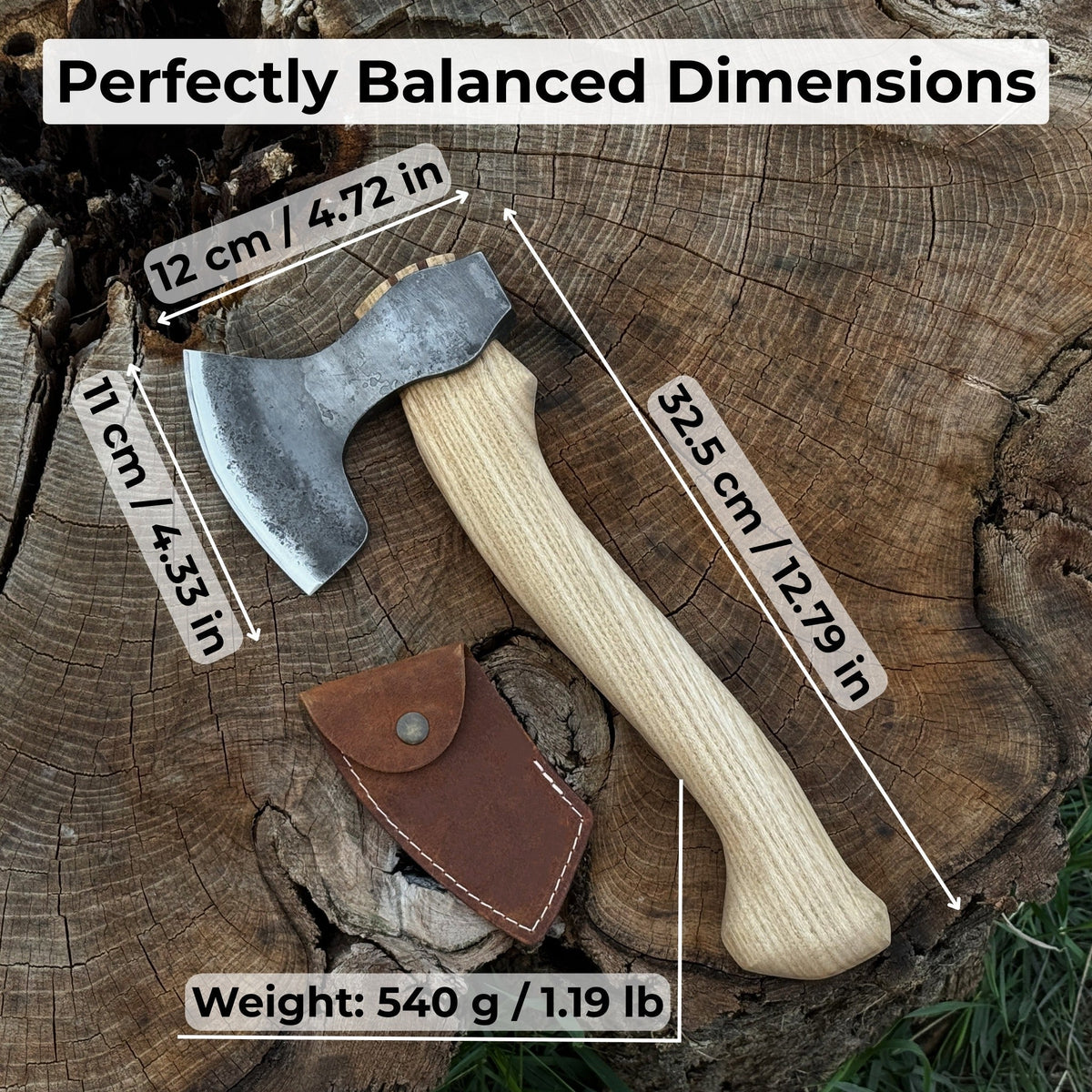 Sharky Forged Small Carving Axe — 1.19 lb