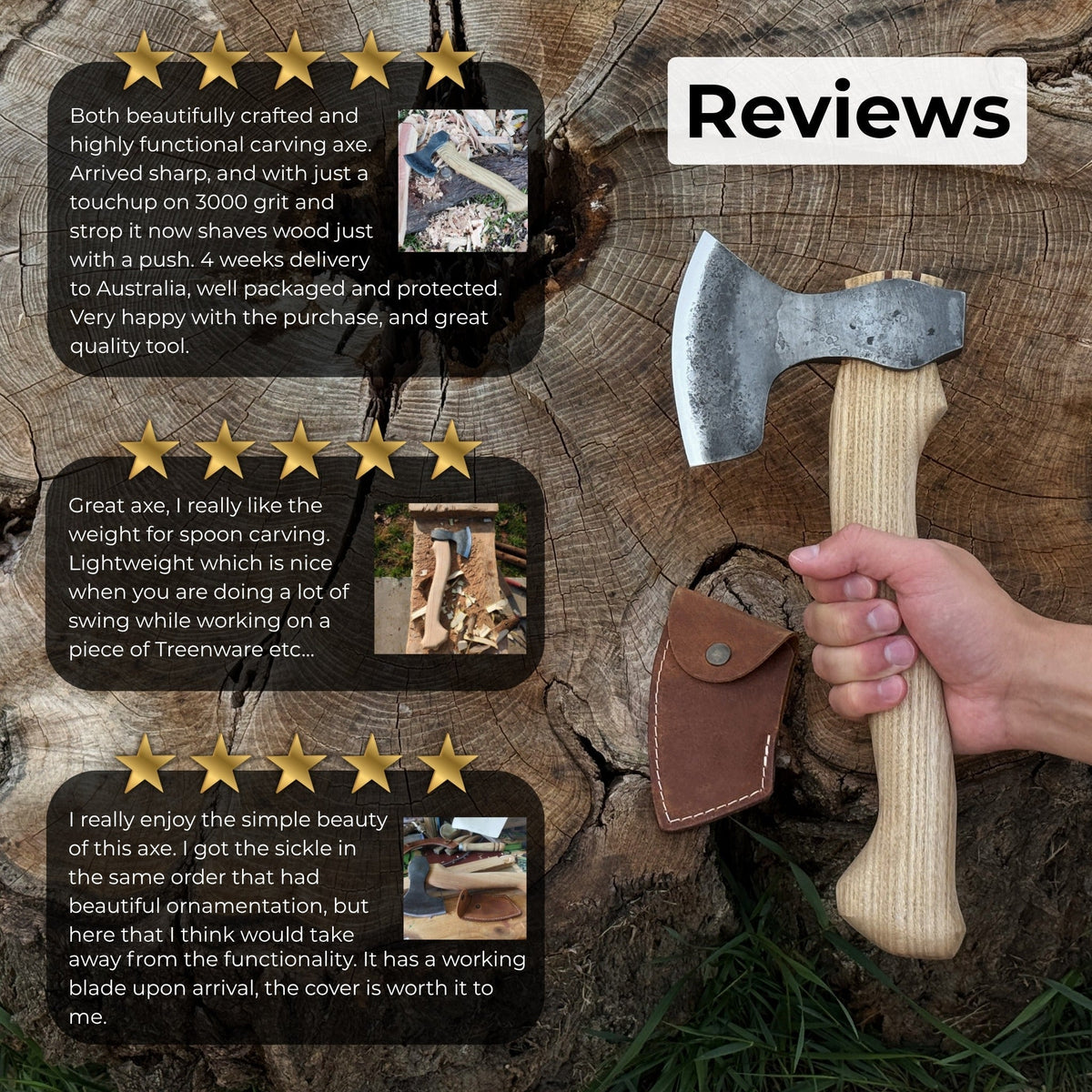 Sharky Forged Small Carving Axe — 1.19 lb