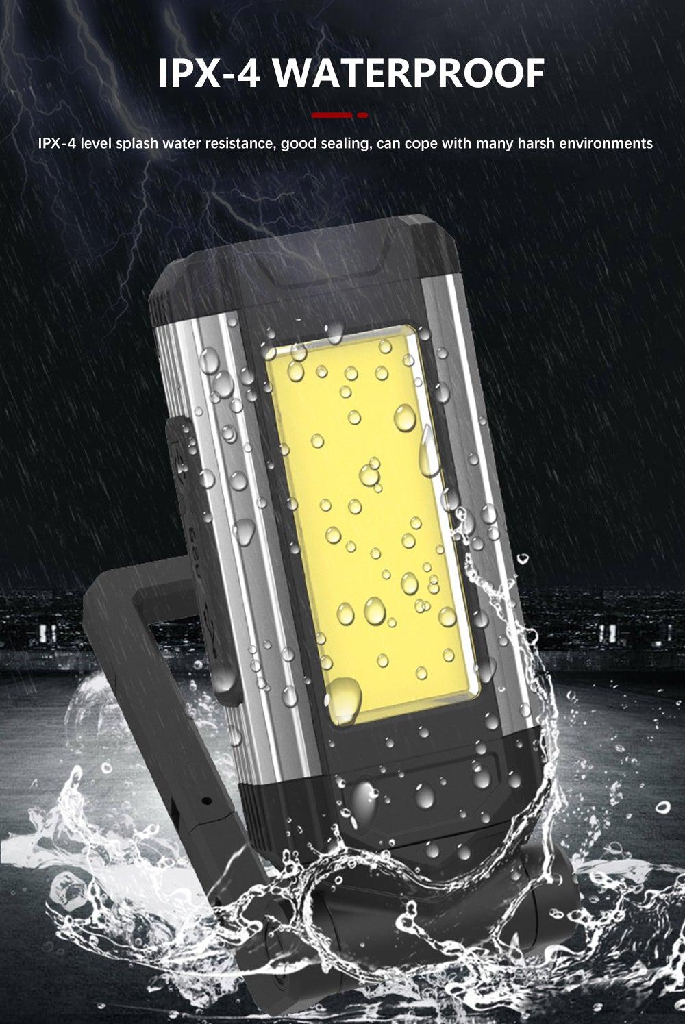 Rechargeable magnetic LED work light with hook