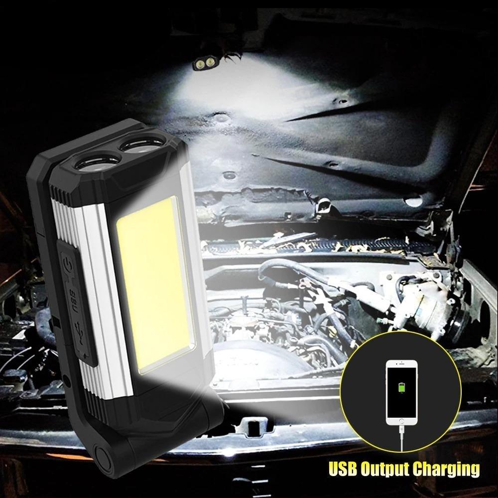 Rechargeable magnetic LED work light with hook