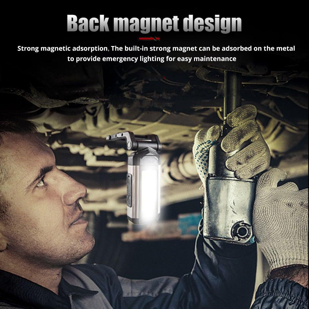 Rechargeable magnetic LED work light with hook